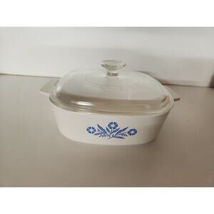 Corning Ware Cornflower 2 Quart Casserole Square w/Lid